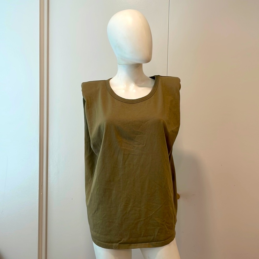 Bardot Green Sleeveless Top Sz Medium